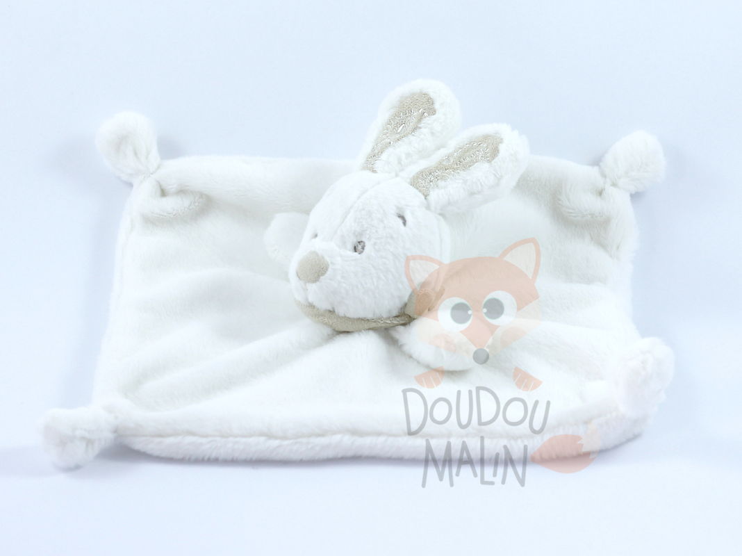  my friend teddy baby comforter white beige rabbit 